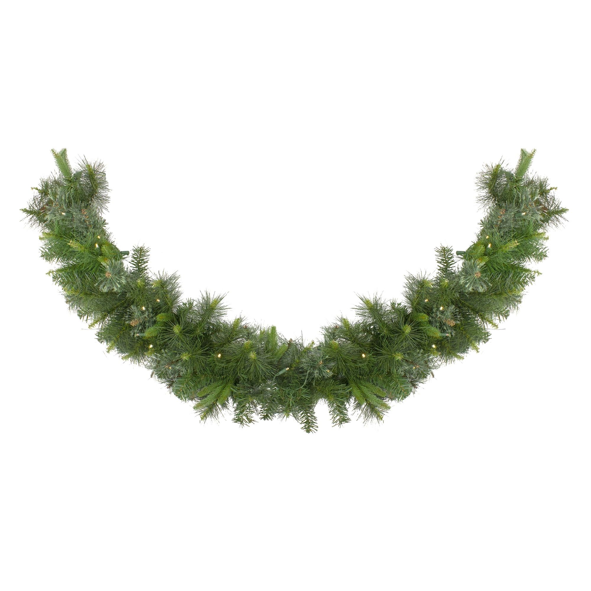 Ashcroft Cashmere Pine Pre-Lit LED Artificial Christmas Garland - 37in