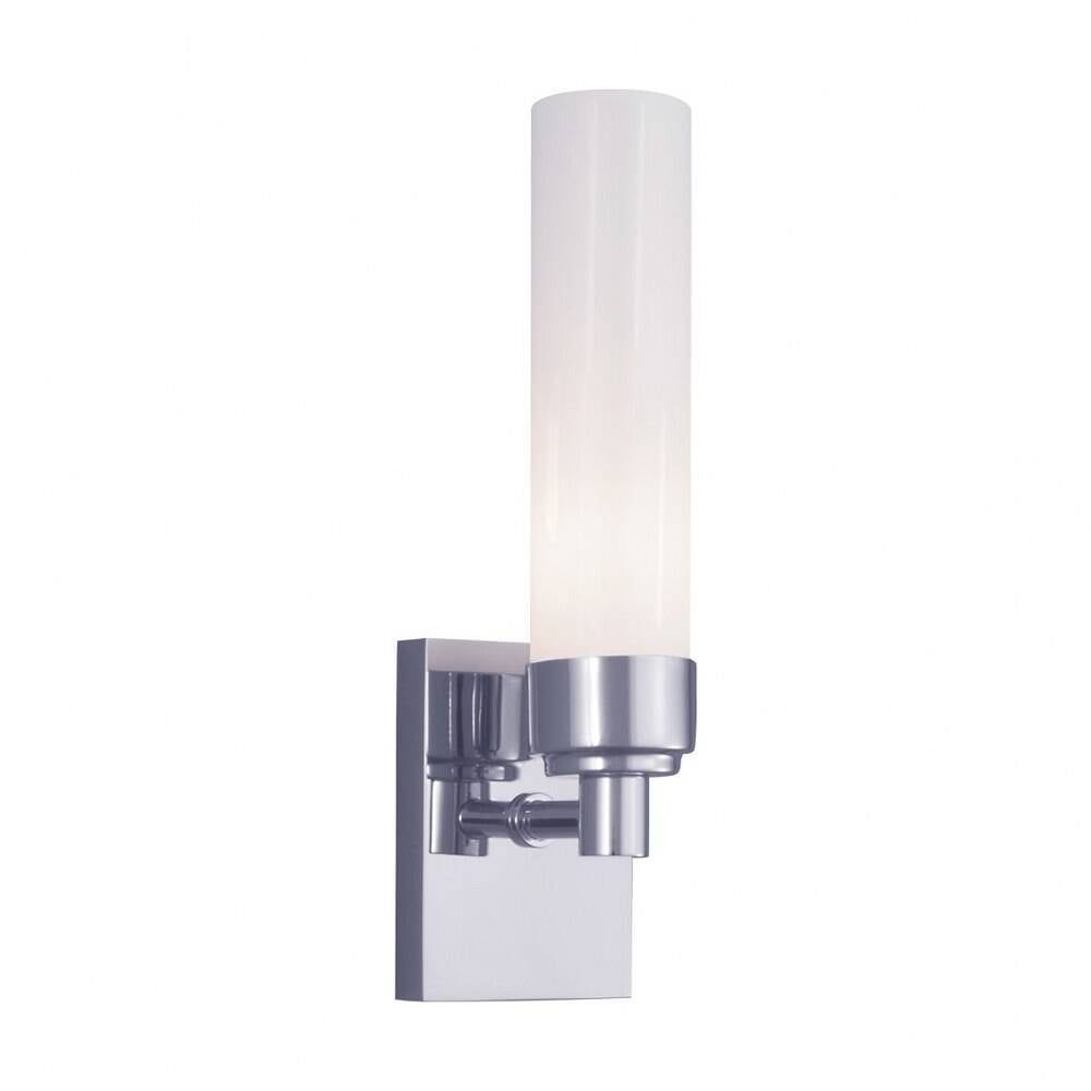 Alex Chrome Cylinder Dimmable Wall Sconce, 11" Height