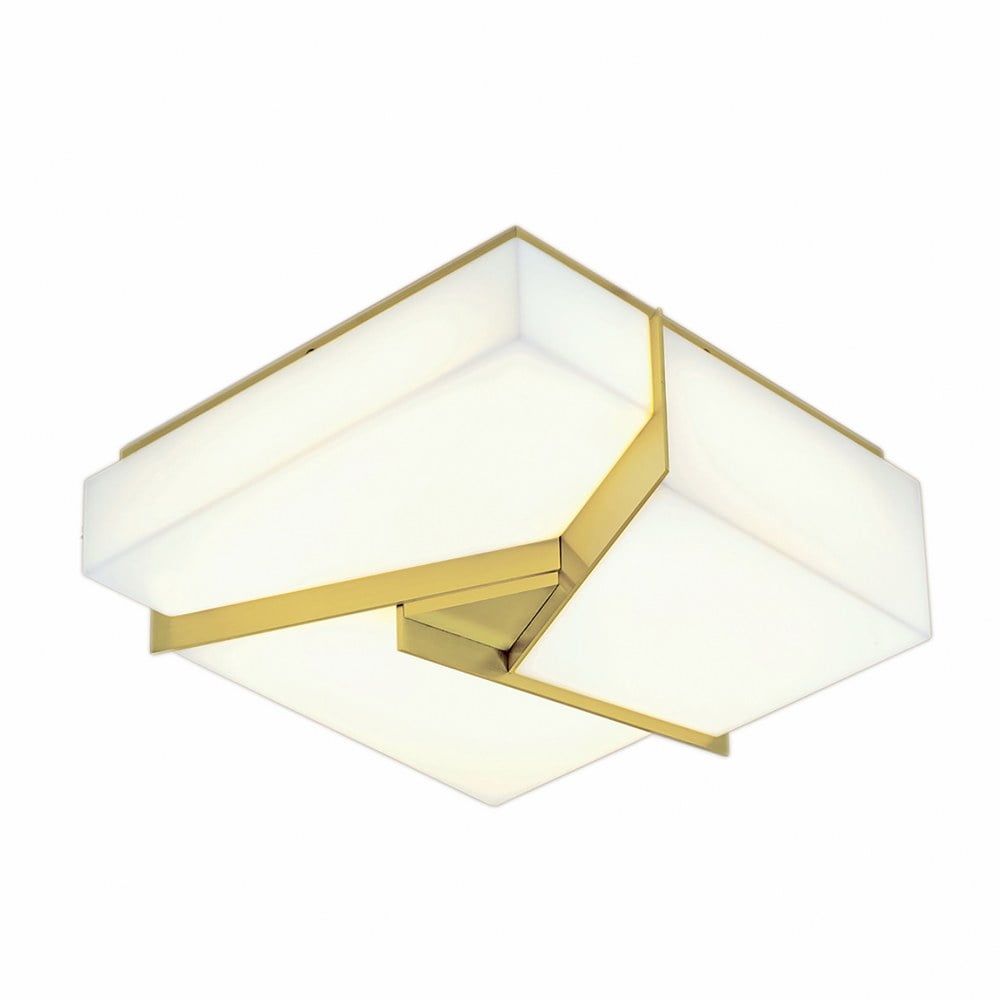 Candeau Satin Brass LED Flush Mount with Radiant Glass