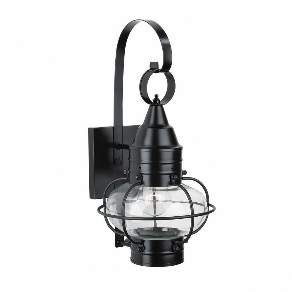 Classic Onion 16" Black Brass Outdoor Wall Lantern