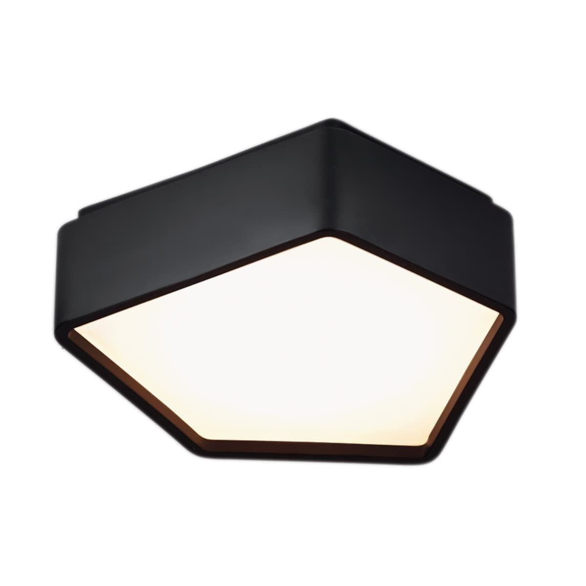 Matte Black Glass LED Flush Mount Ceiling Light