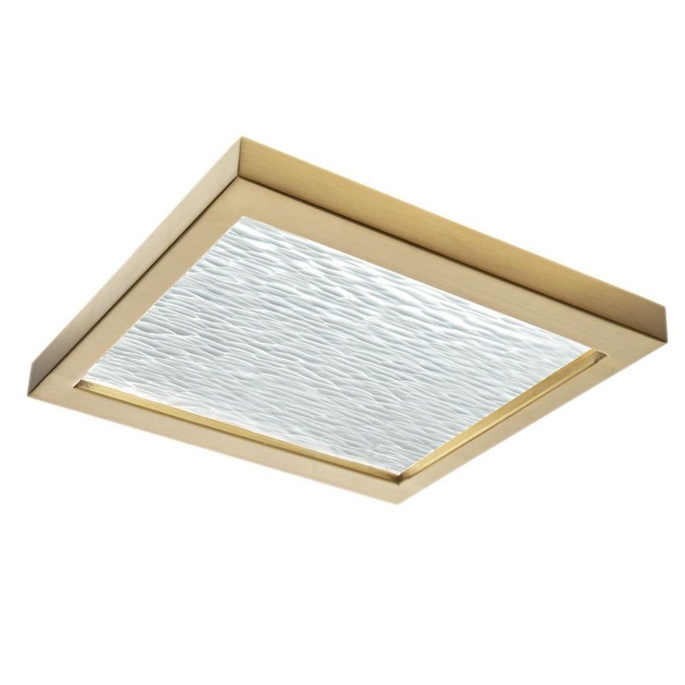 Contemporary Brushed Nickel 12" LED Flush Mount with Glass Diffuser