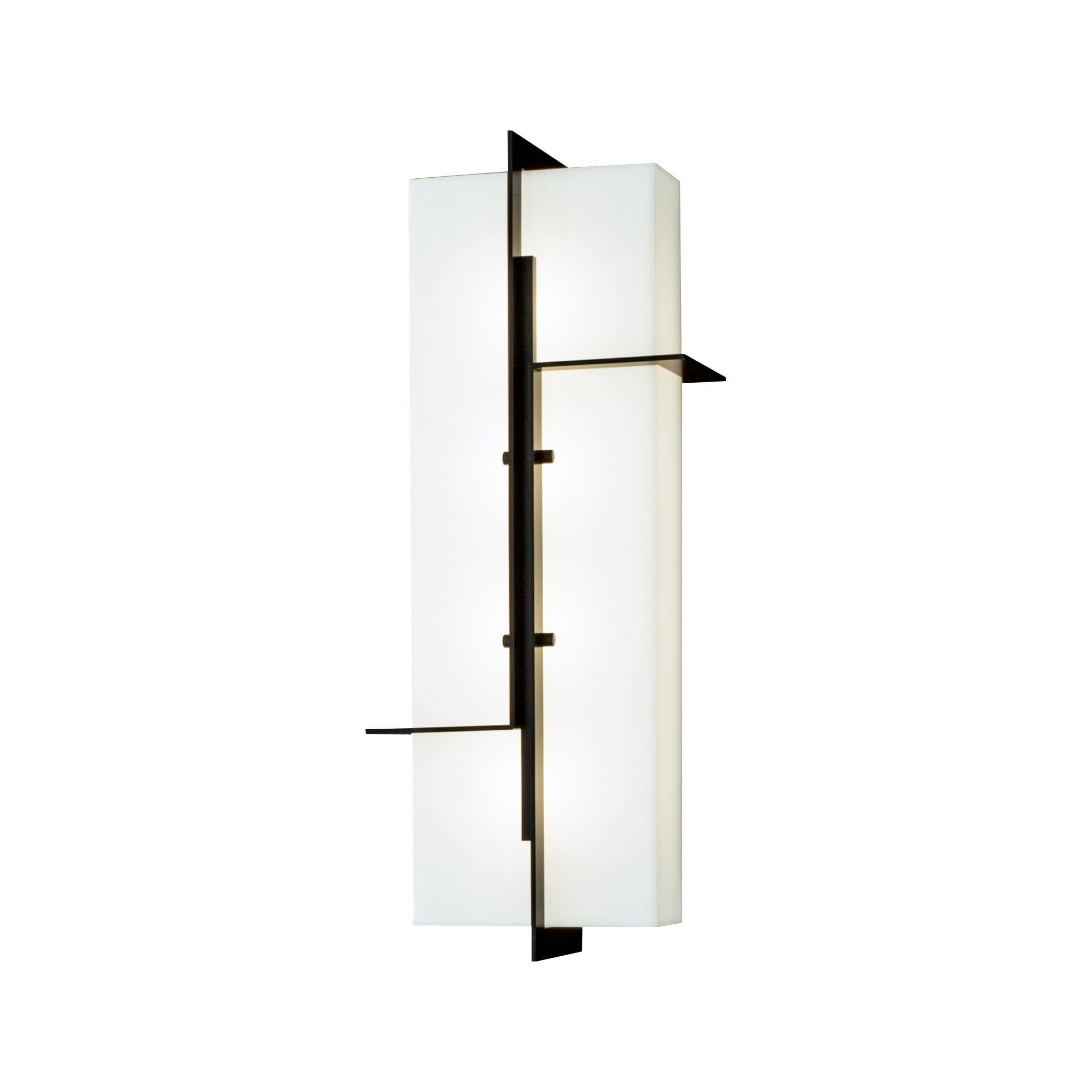 Matrix 18'' Matte Black LED Outdoor Wall Sconce with Acrylic Diffuser