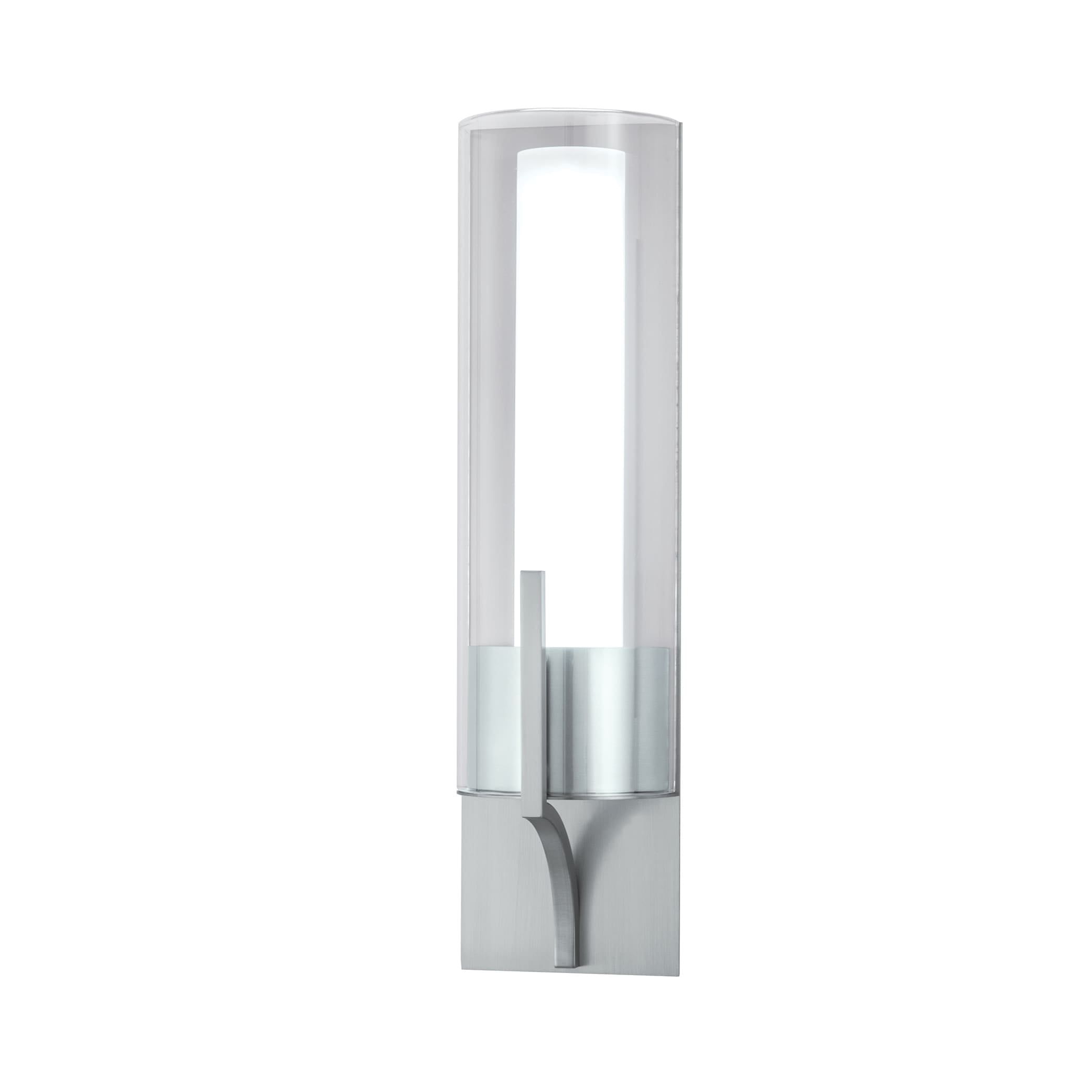 Sleek Brushed Nickel 15" LED Vanity Sconce with Dimmable Light