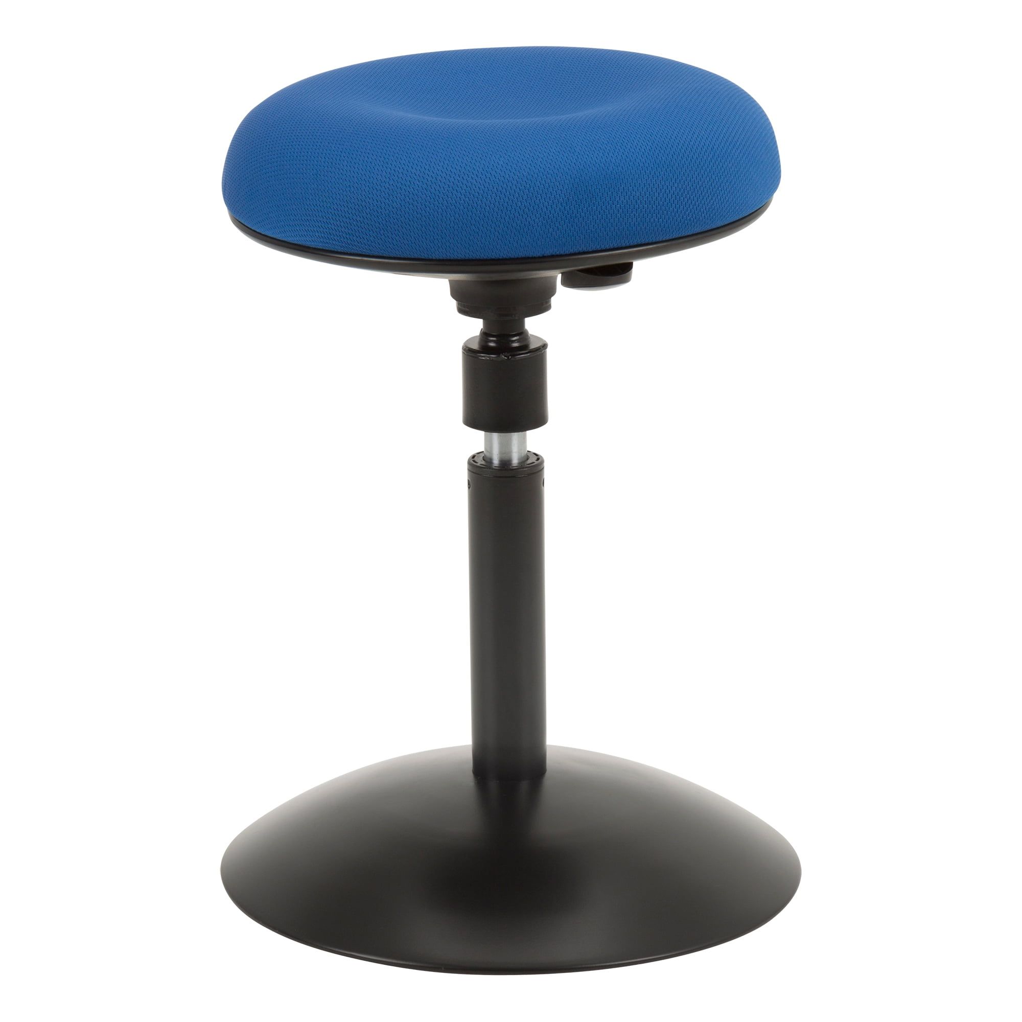 Blue Adjustable Height Iron Active Stool with Pivot Seat