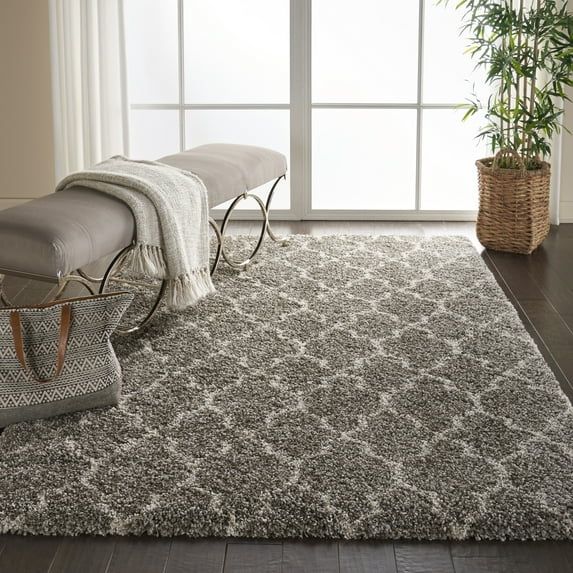 Stone High Pile Shag Rectangular Area Rug