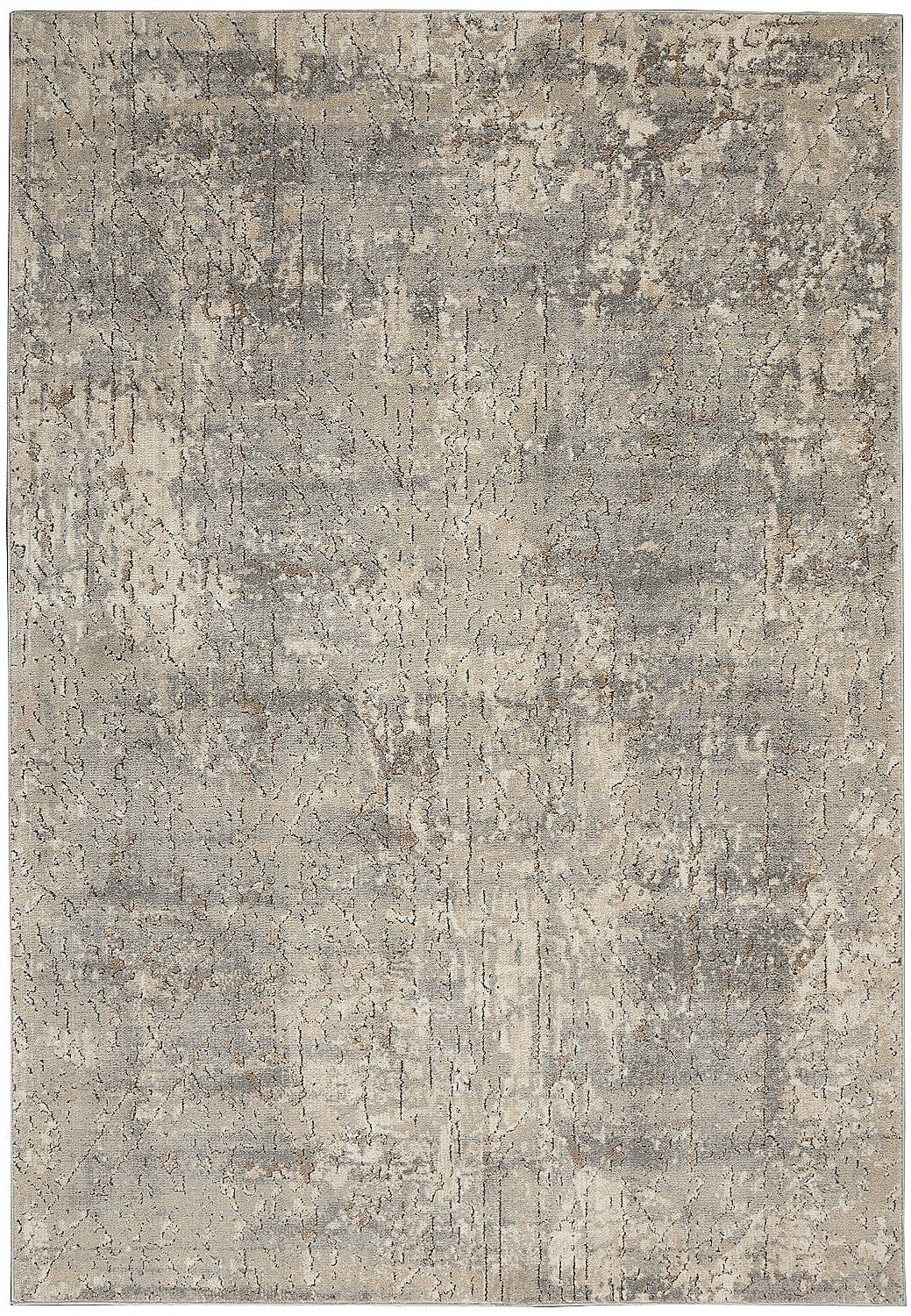 Concerto Hand-Knotted Beige/Grey Synthetic 4' x 6' Area Rug