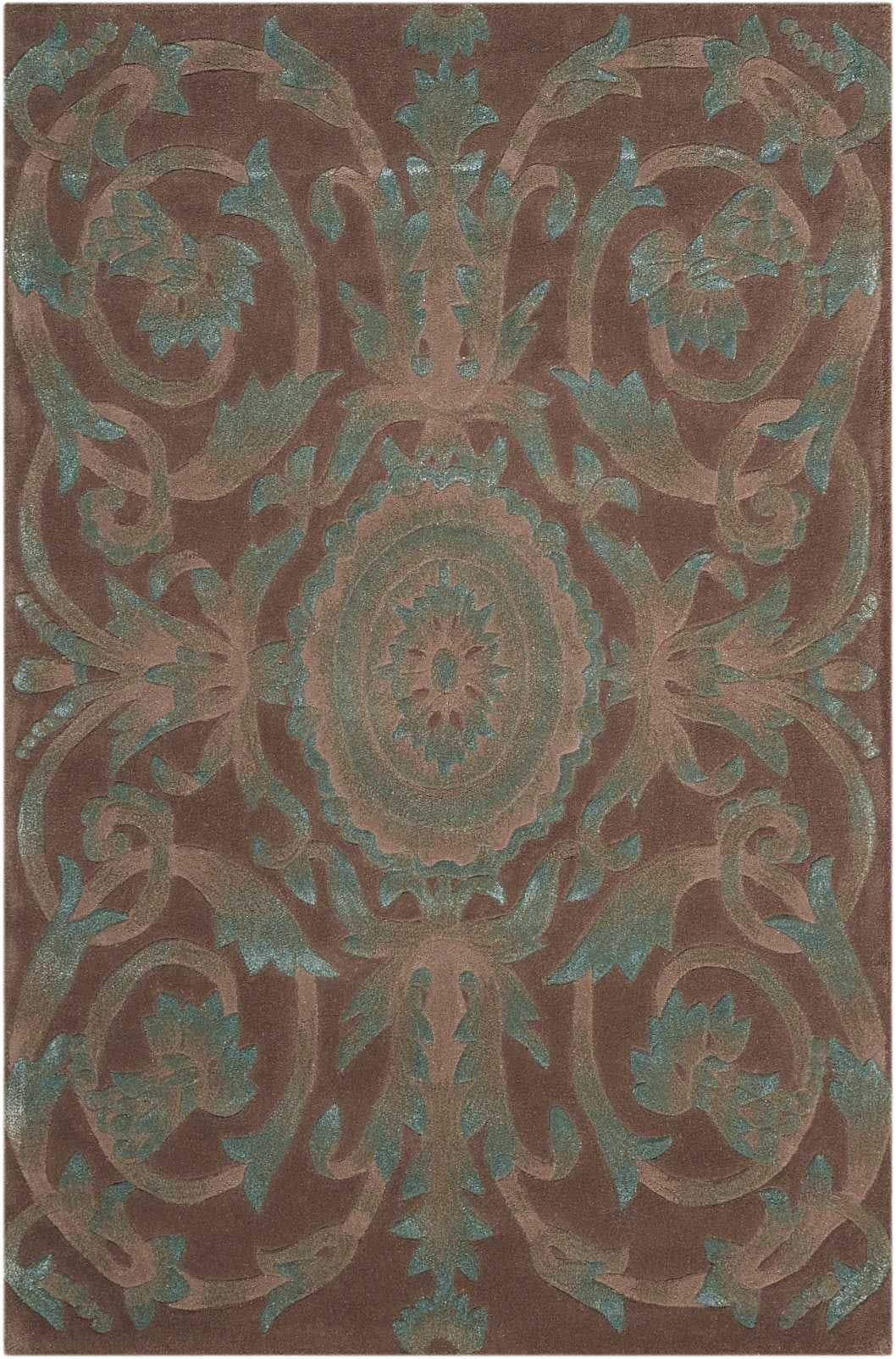 Handmade Floral Tufted Wool-Viscose Runner Rug in Red, 2'3" x 8'