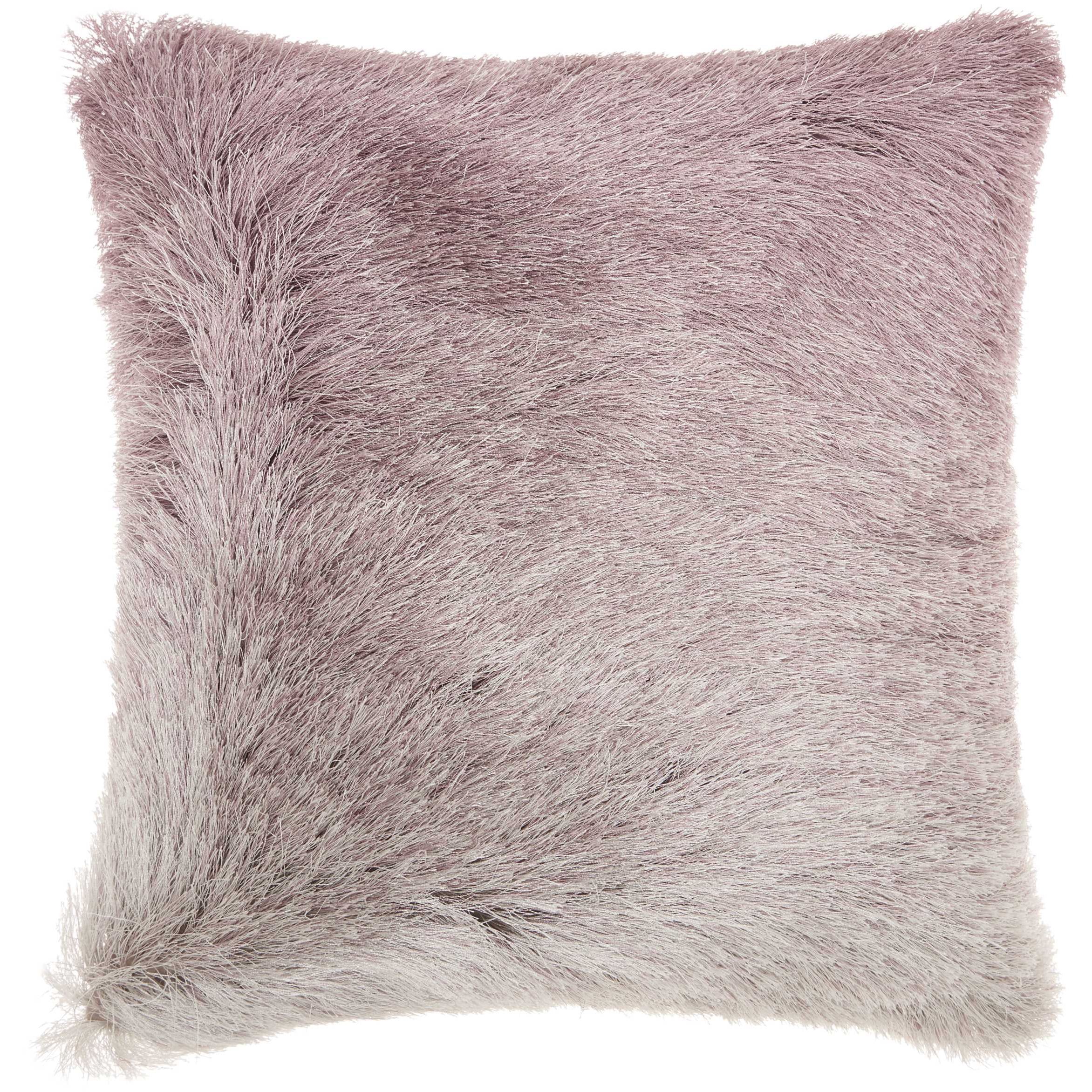 Lavender Shag 20" Square Decorative Throw Pillow