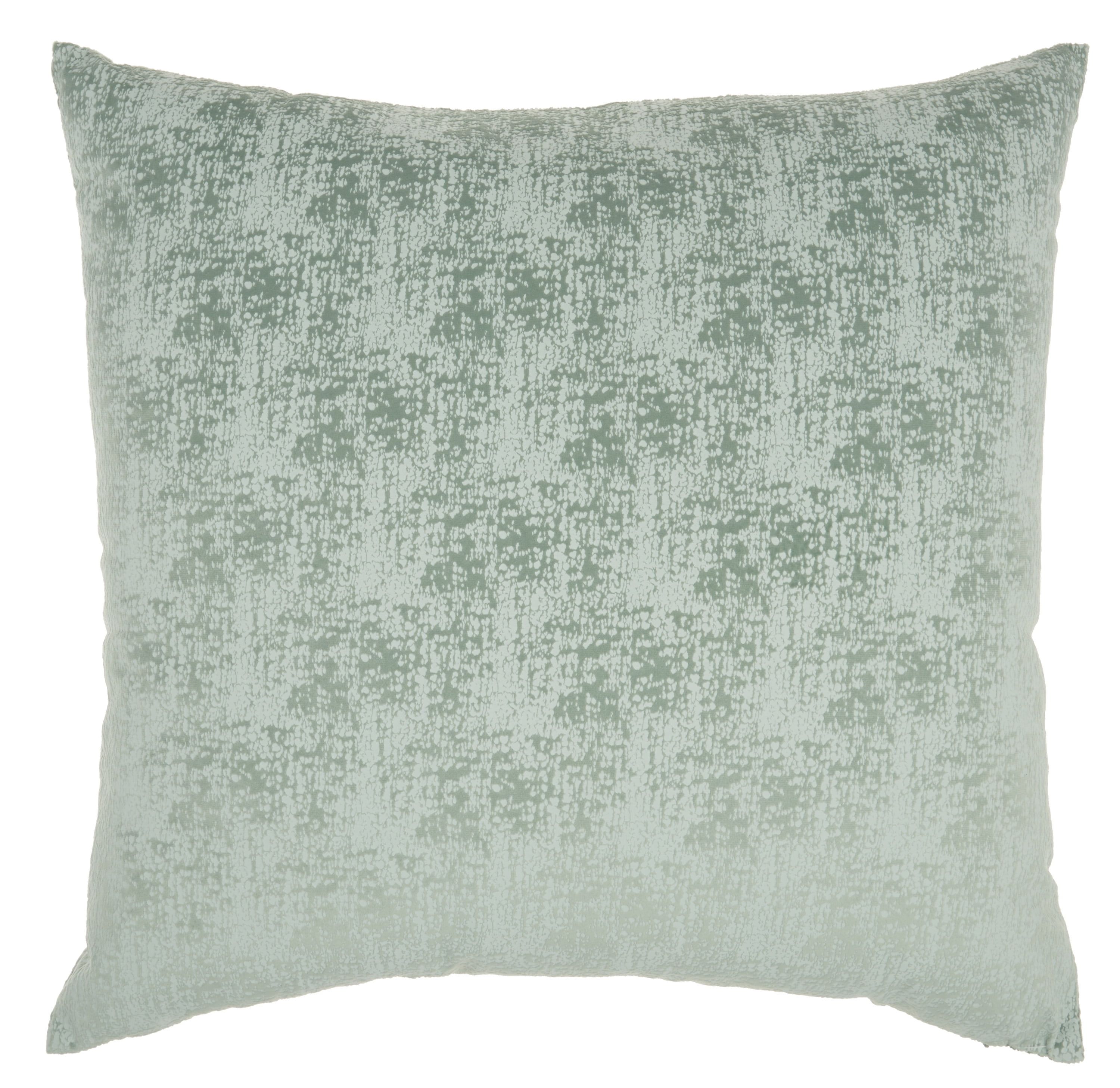 Celadon Green Abstract Velvet 22" Square Throw Pillow