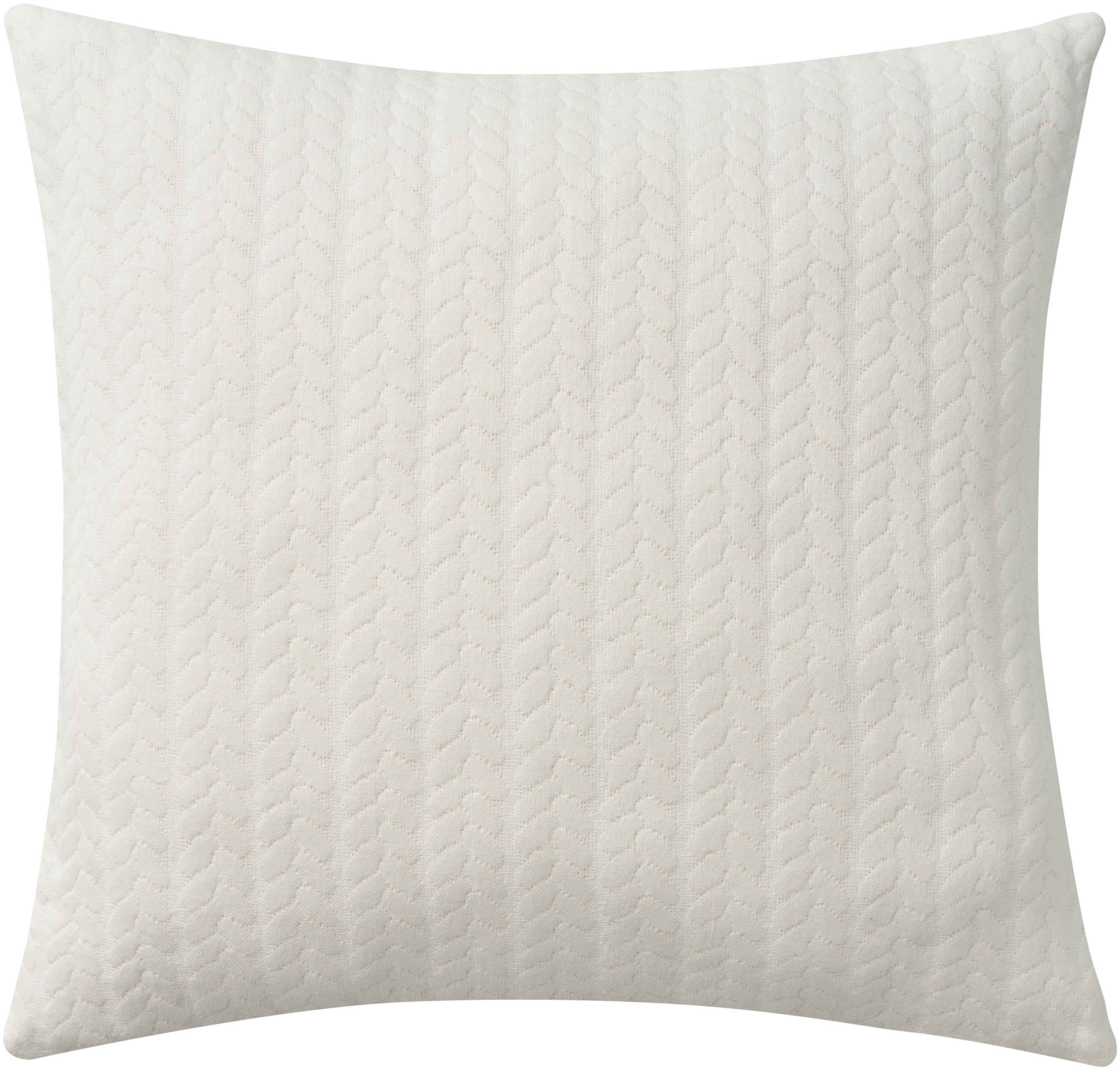 Ivory Cotton Euro Throw Pillow Cover 18" x 18"