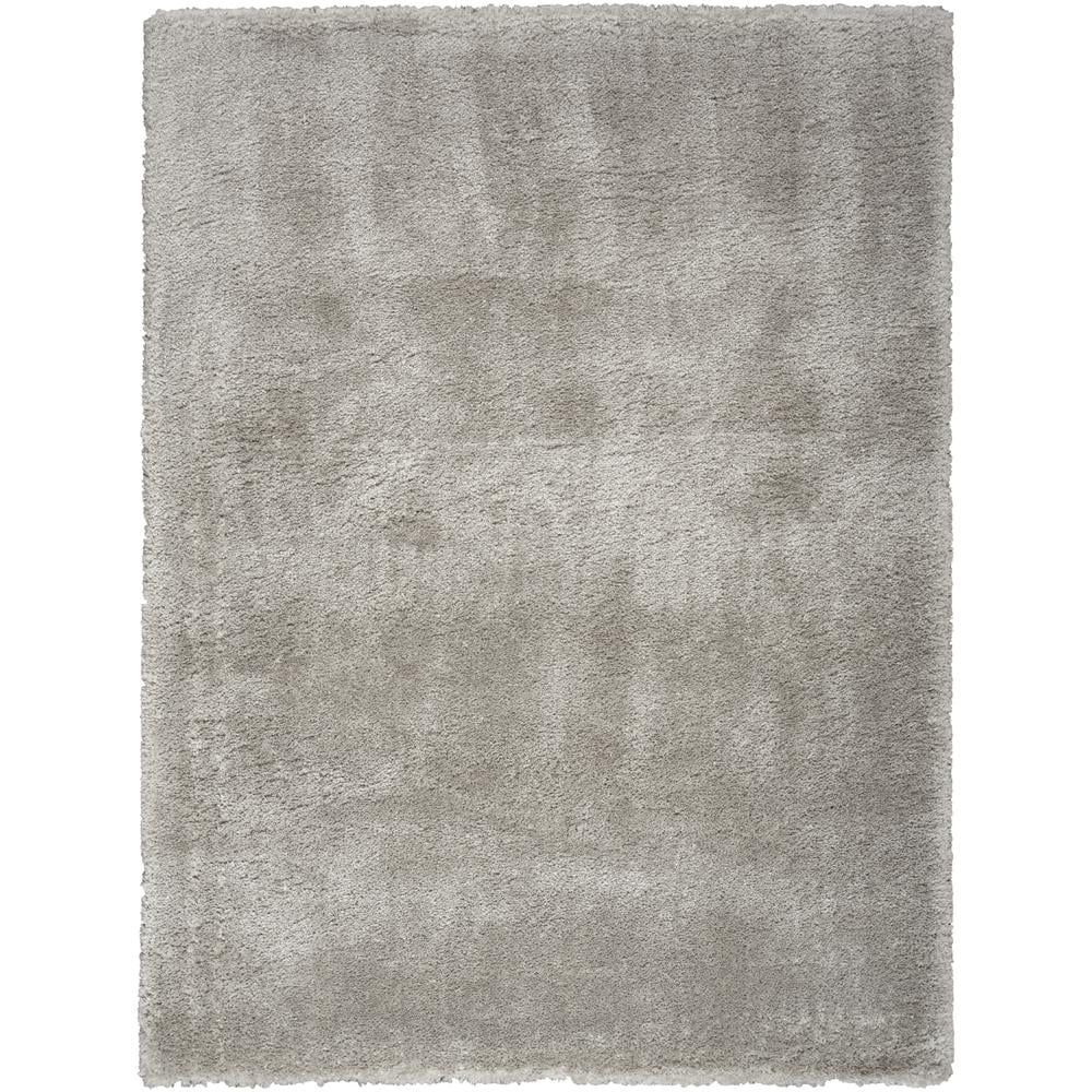 Silver 4' x 6' Rectangular Shag Area Rug