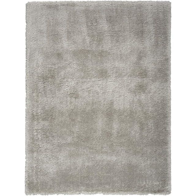 Silver 4' x 6' Rectangular Shag Area Rug