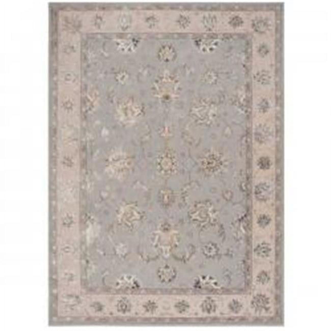 Gray Handmade Wool and Viscose 5' x 7' Tufted Area Rug