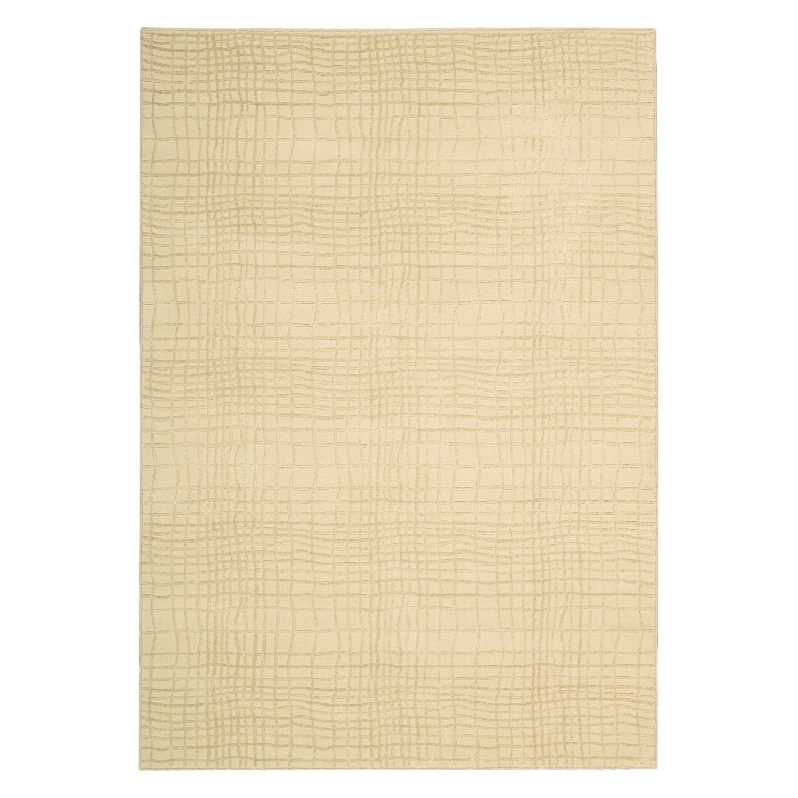 Elegant Bone and Taupe Handmade Wool Runner Rug, 3'6" x 5'6"