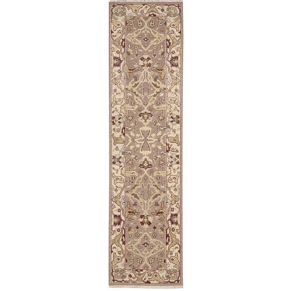 Handmade Floral Mushroom Wool Rectangular Rug 9' x 12'