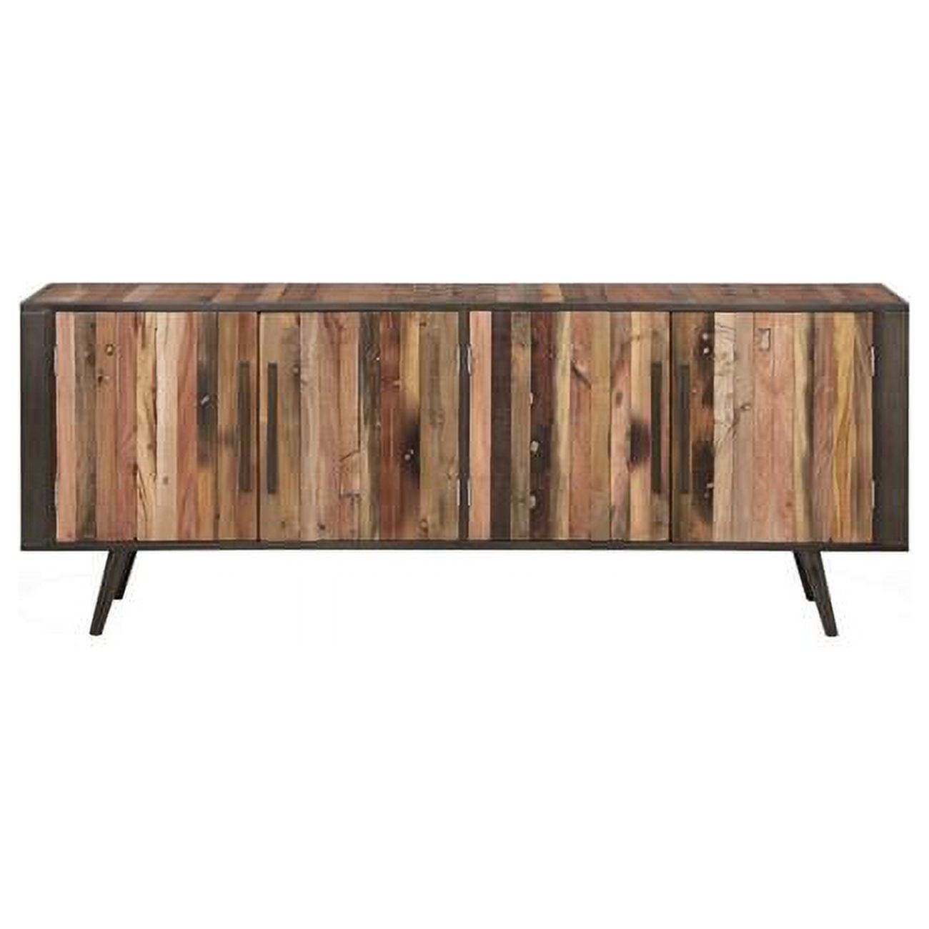 Nordic Reclaimed Boatwood 78'' TV Stand with Iron Hardware