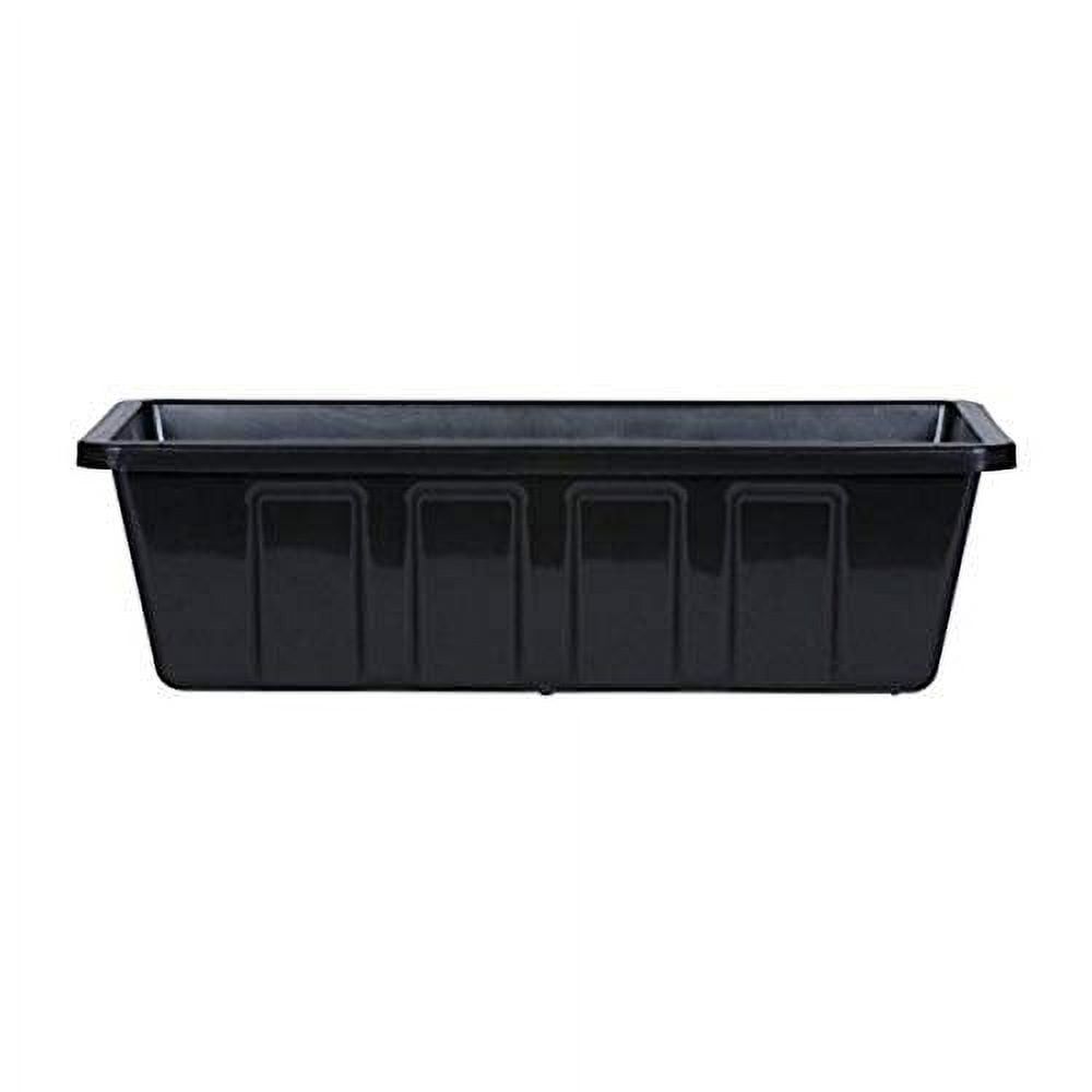 Black 18" UV-Protected Plastic Flower Box Planter