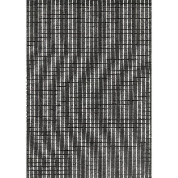 Malmo Reversible Black Geometric Wool 8' x 10' Area Rug