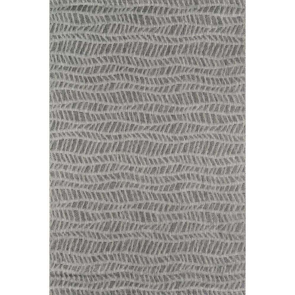 Modern Geometric Gray Synthetic 9'3"x12'6" Indoor/Outdoor Rug