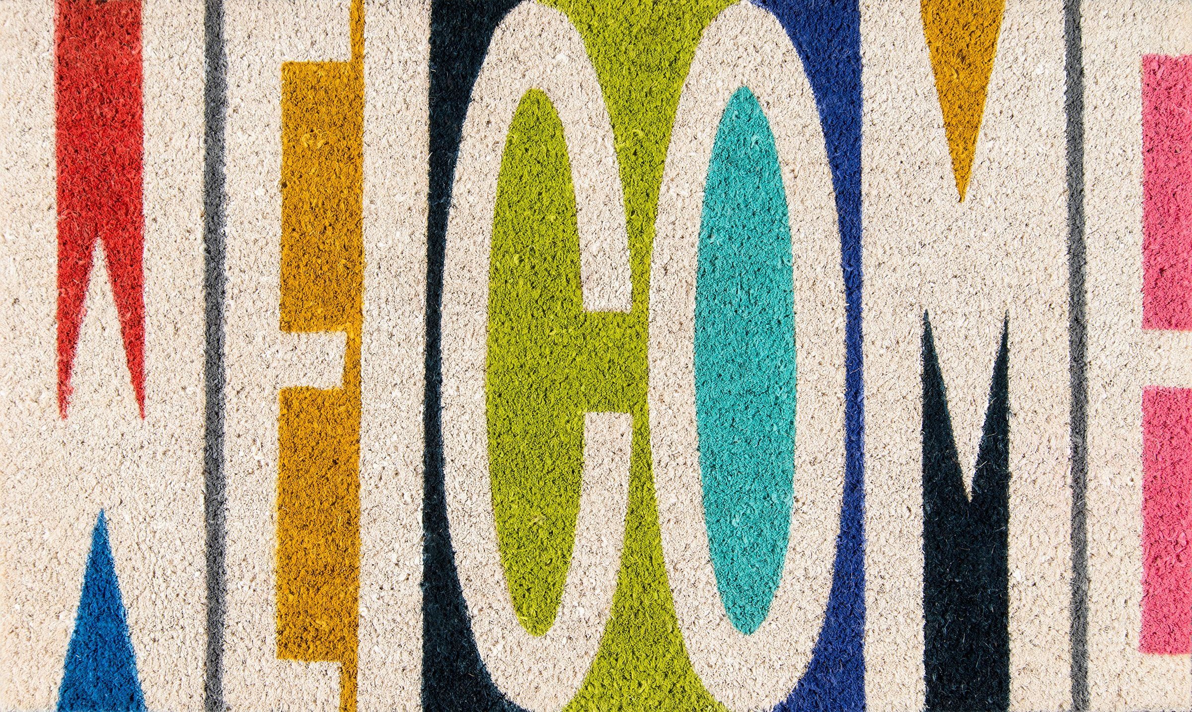 Multicolor Coir Outdoor Welcome Mat 18" x 30"