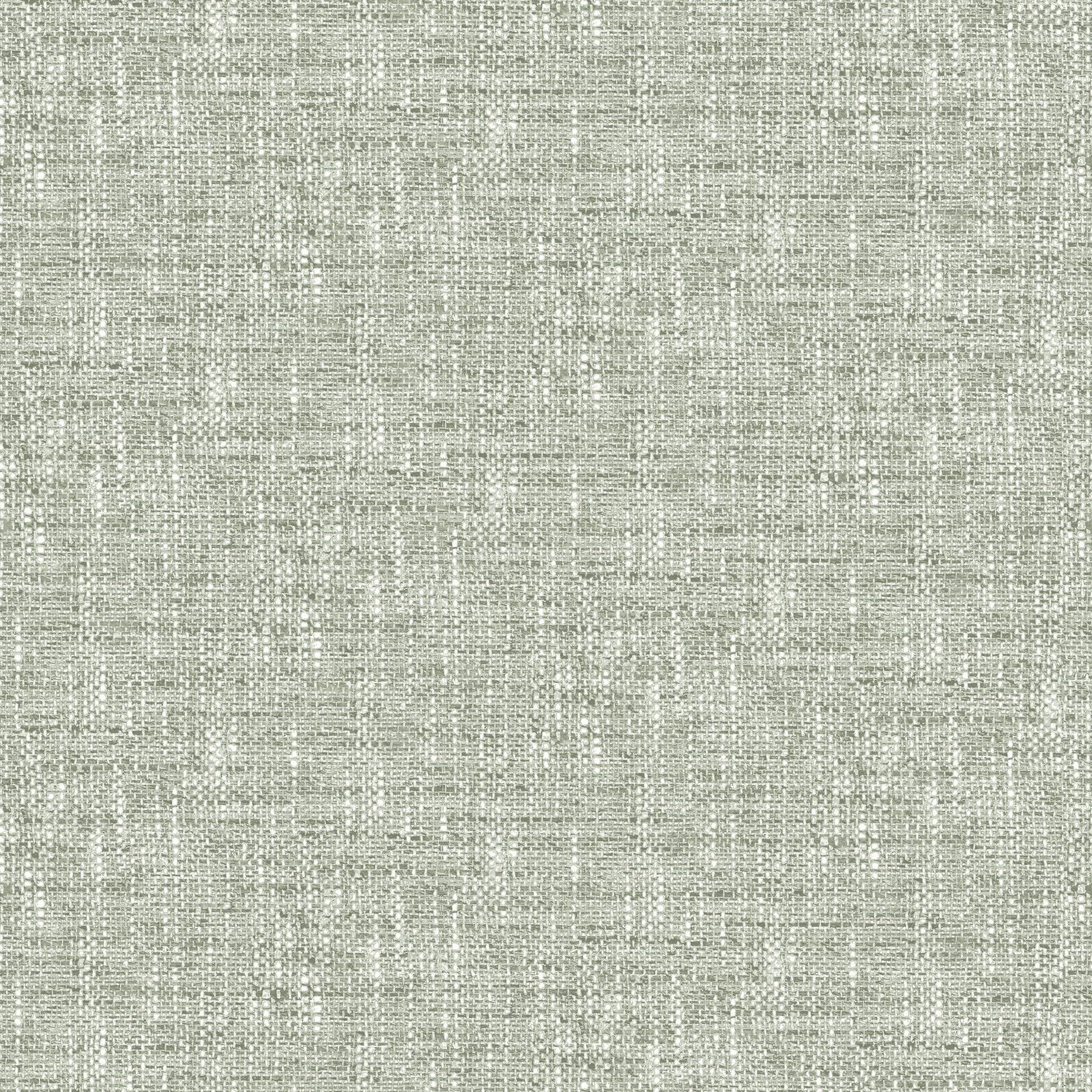 Sage Green Textured Poplin Peel and Stick Wallpaper