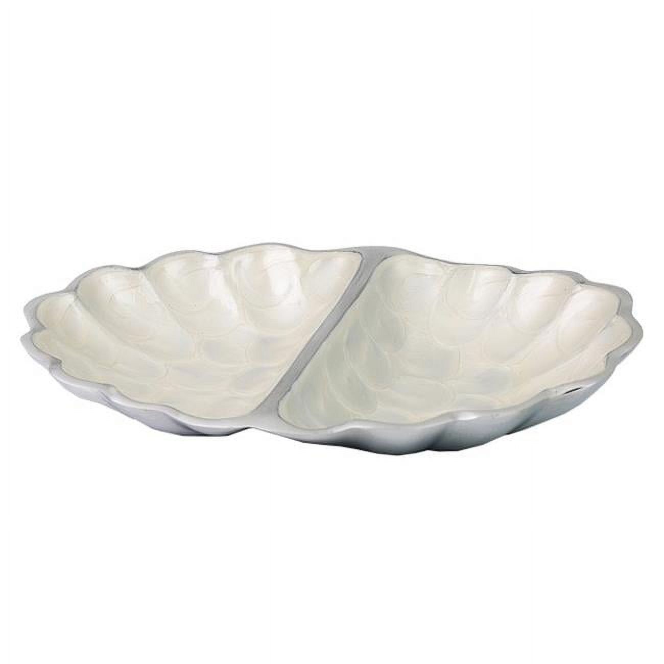 Nua Collection 10x8" Pearl Aluminum Oval Serving Dish