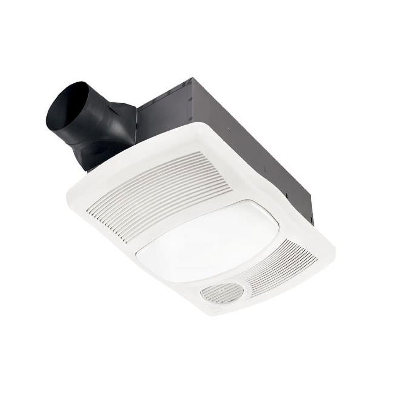 White Steel Ceiling Mount Bath Fan with Light and Heater