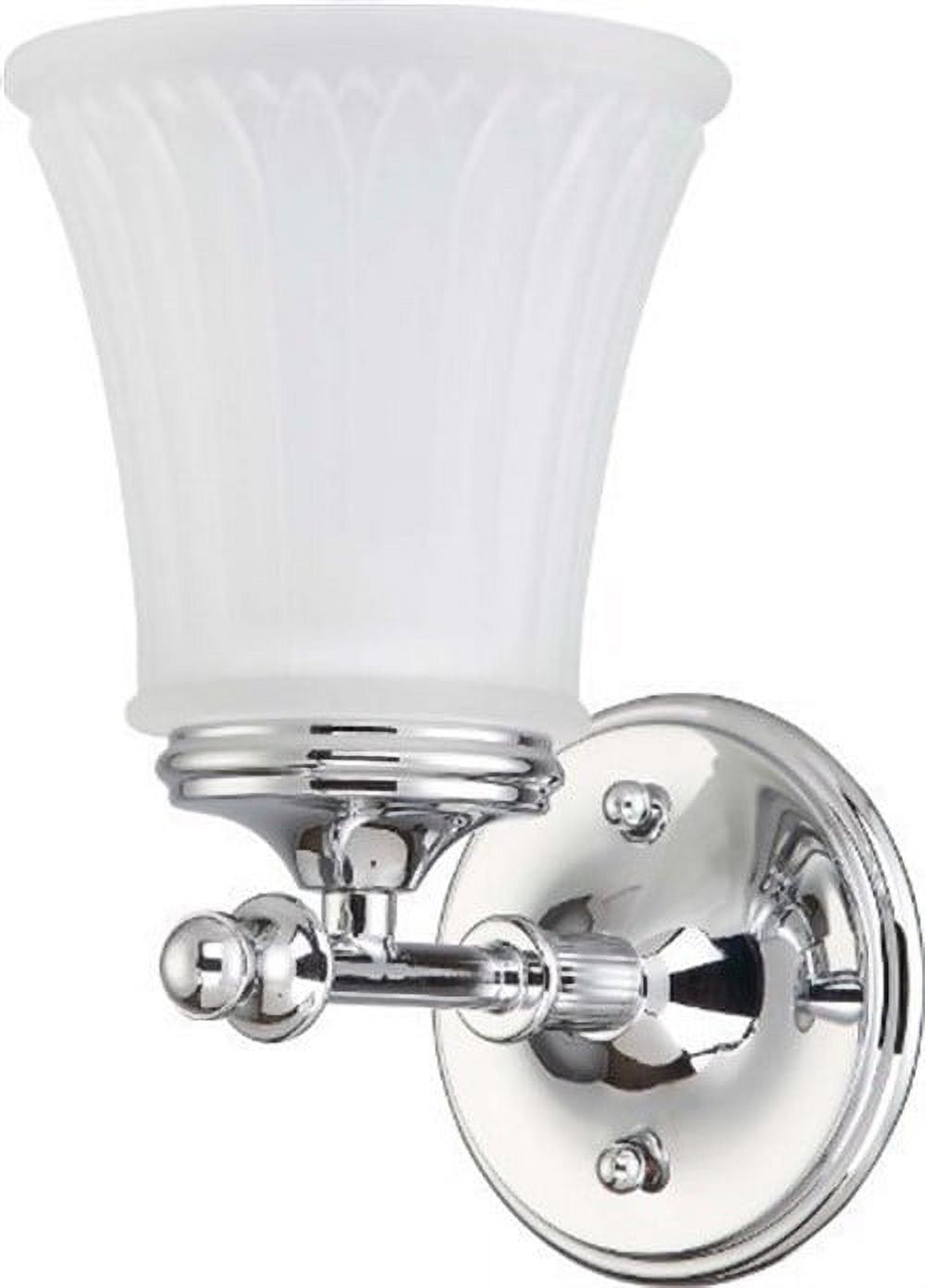 Chrome Frosted Glass 9" Vanity Sconce