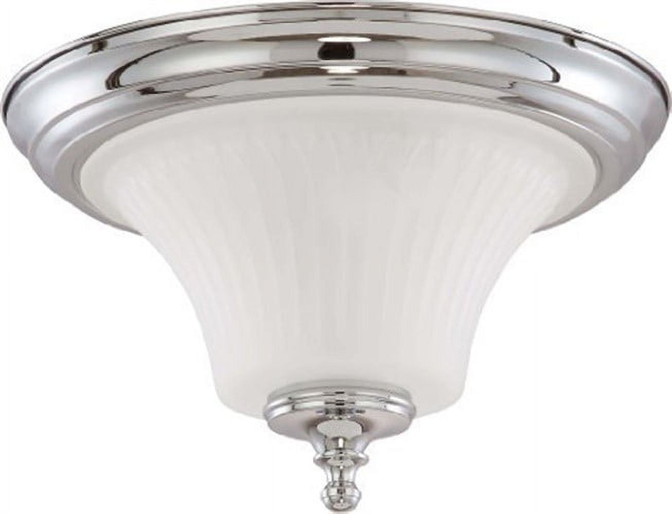 Elegant Chrome and Glass 8'' Indoor/Outdoor Flush Dome Light