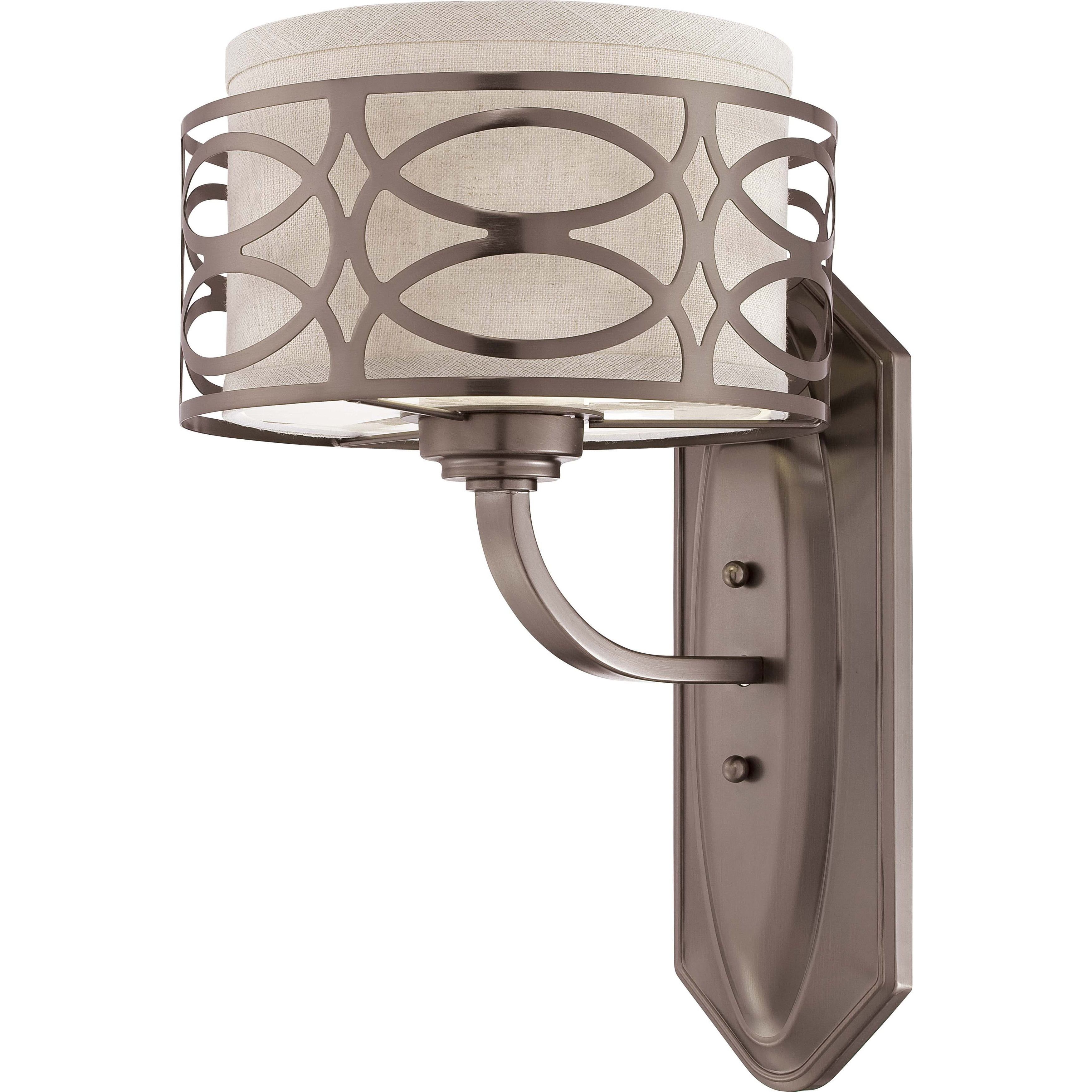 Harlow 14'' Bronze Drum Shade Vanity Light Fixture