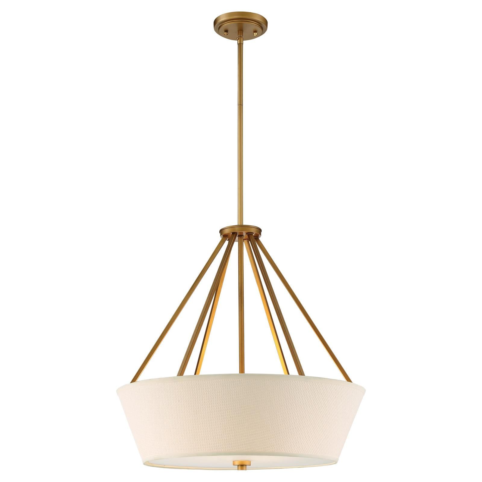 Seneca 22" Natural Brass Bowl Pendant with LED Compatibility