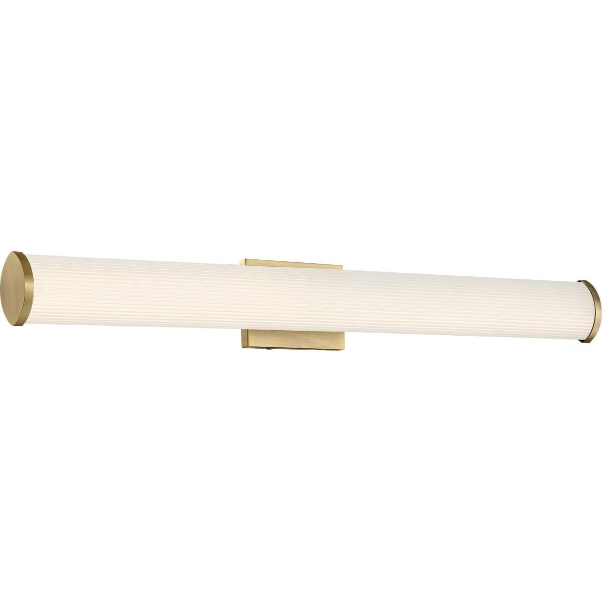 Lena Brushed Brass LED Cylinder Vanity Light