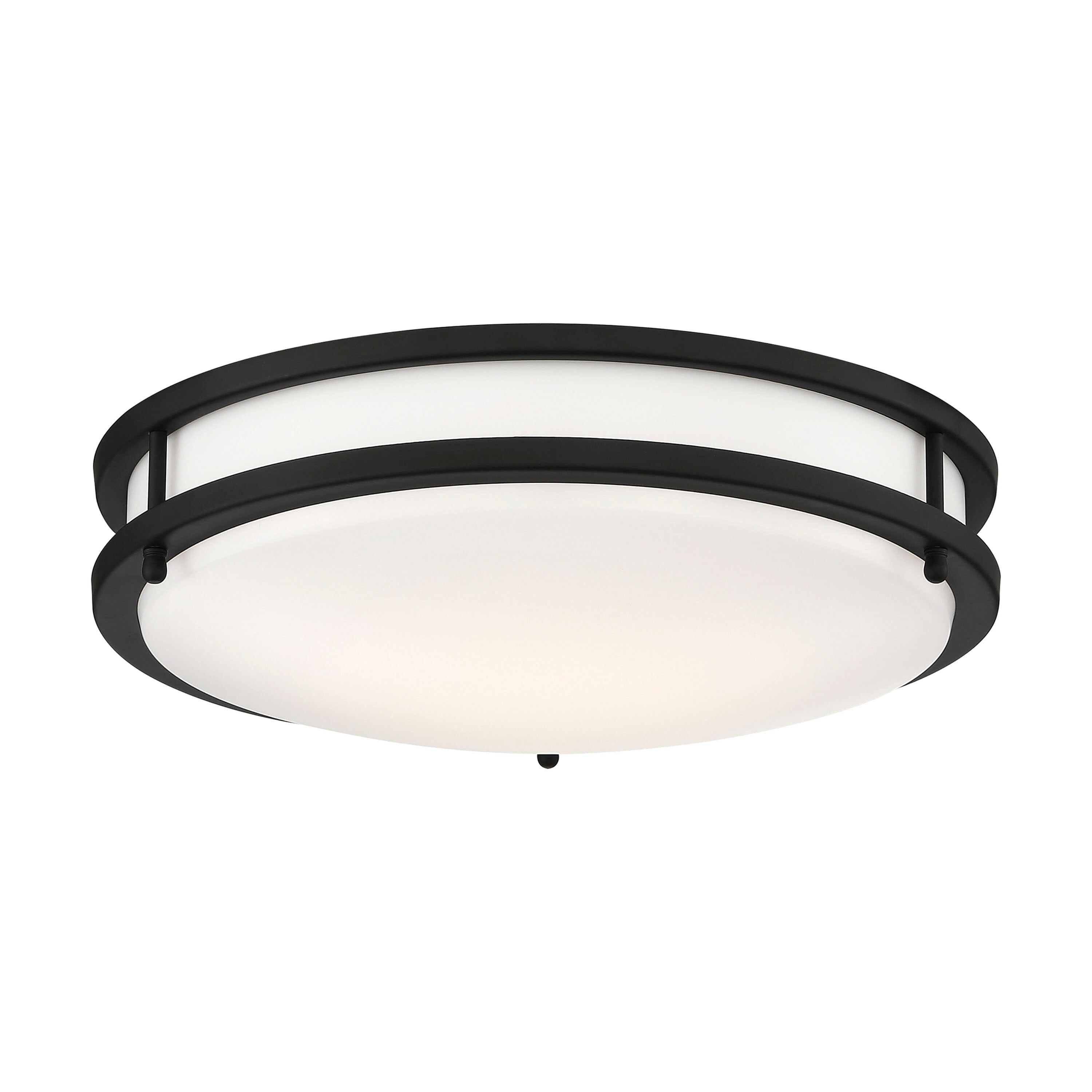 Matte Black 13" LED Flush Mount Ceiling Light