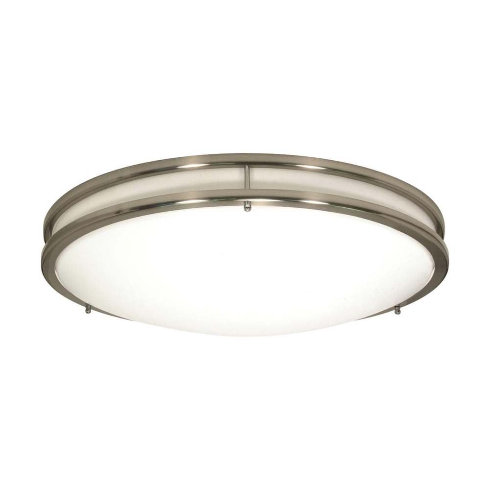 Elegant Brushed Nickel 17" LED Flush Mount Light, CCT Tunable