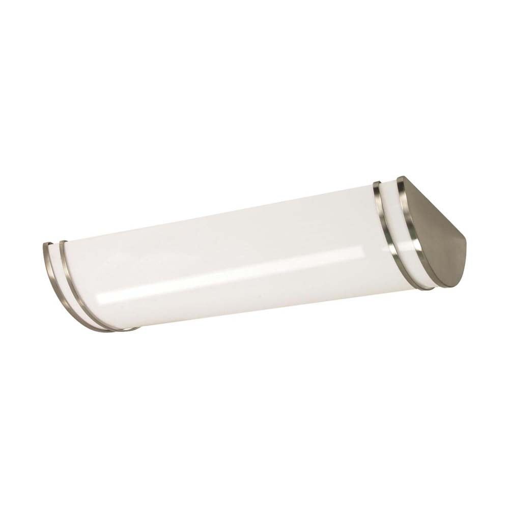 Glamour 25" Brushed Nickel Glass LED Linear Flush Mount