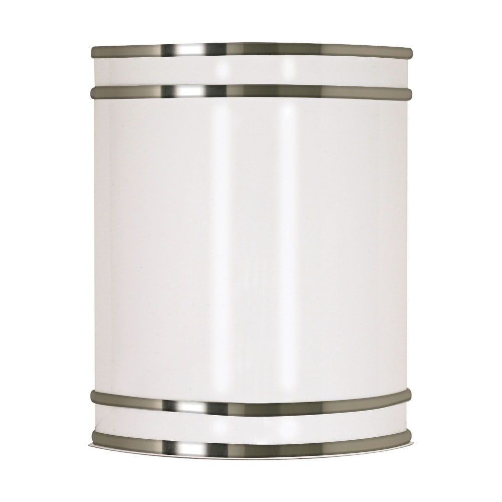 Nickel Cylinder Dimmable LED Wall Sconce, 10.5"