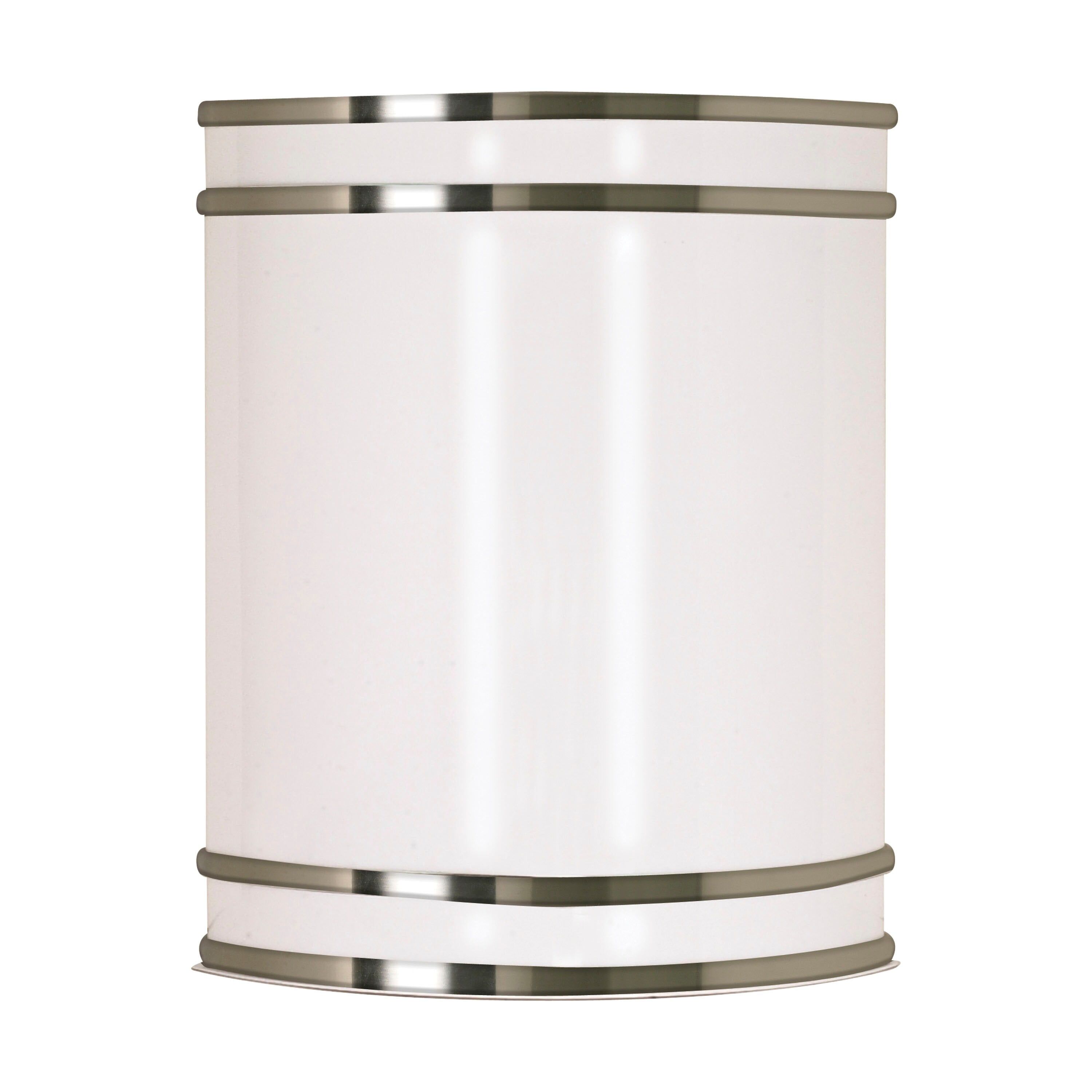 Nickel Cylinder Dimmable LED Wall Sconce, 10.5"