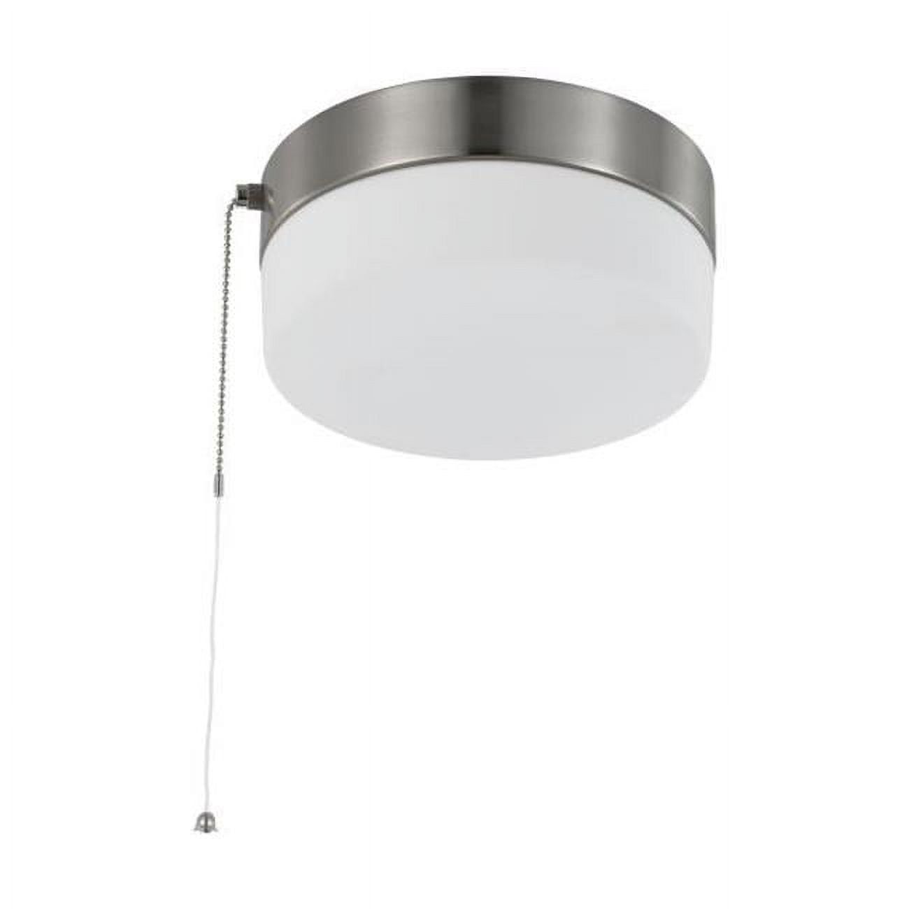 8-Inch Brushed Nickel LED Flush Mount with Frosted Glass