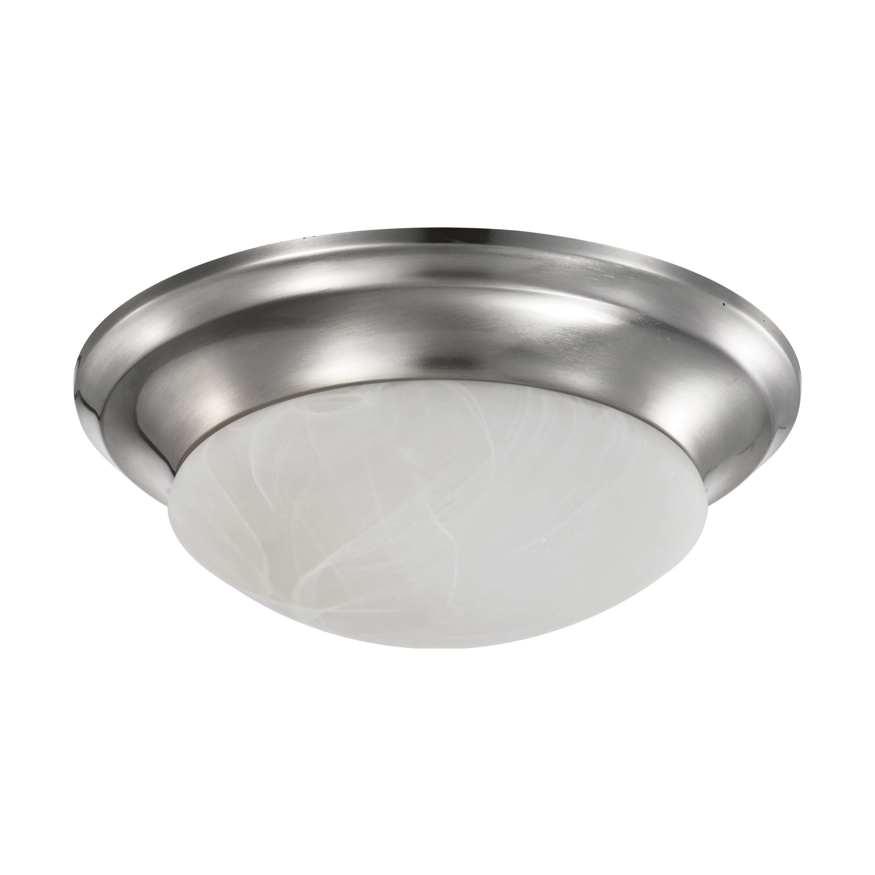 Elegant Brushed Nickel 11" LED Flush Mount with Frosted Glass