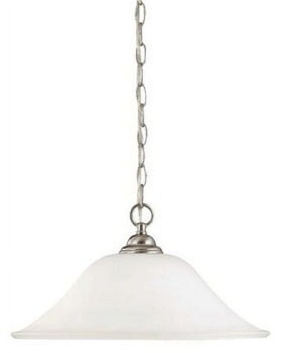 Dupont Brushed Nickel 16" Wide Glass Pendant Light