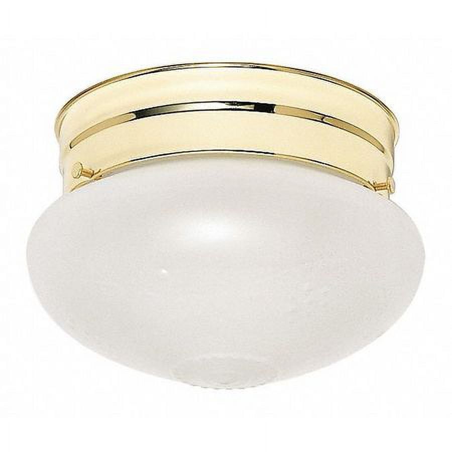 Elegant Brass & Glass 6" Flush Mount Ceiling Light