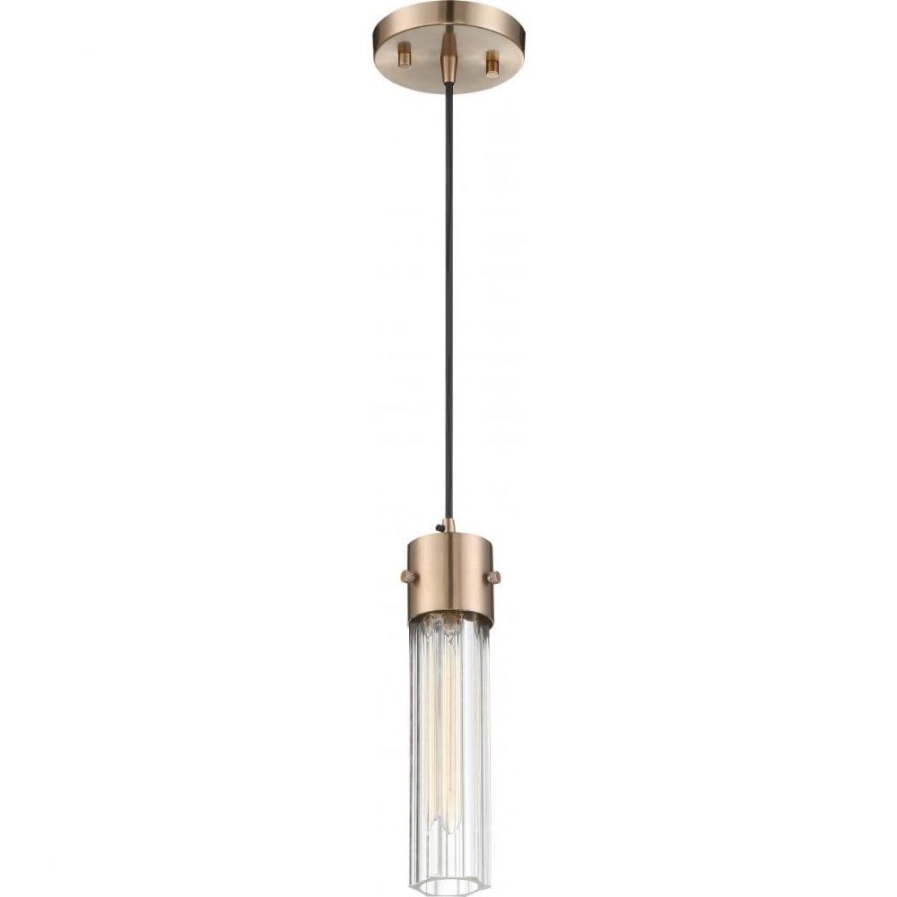 Eaves Matte Black and Copper Brushed Brass 11" Mini Pendant Light