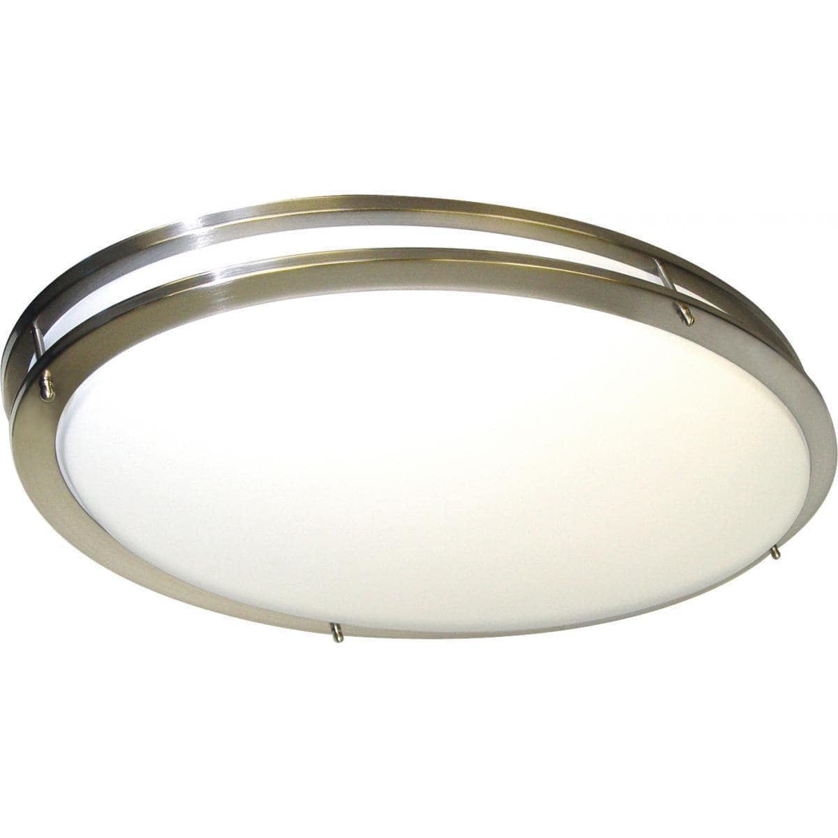 Elegant Brushed Nickel 32.5" Oval Flush Mount Ceiling Light