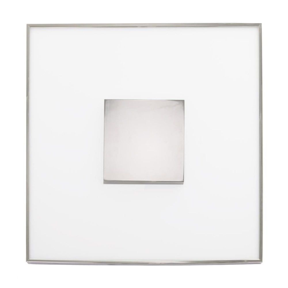 Polished Nickel 17" Square LED Flush Mount Ceiling Light