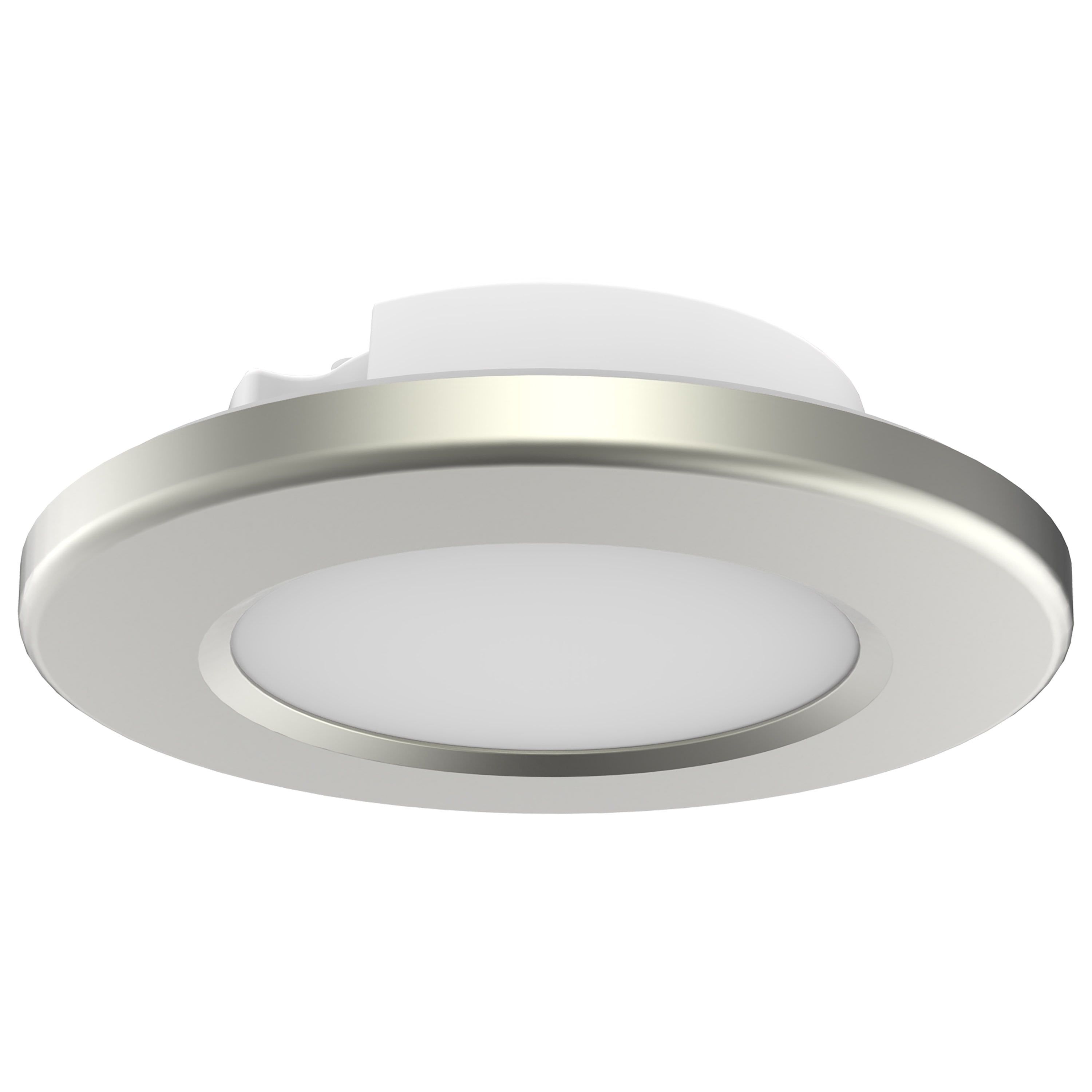 Sleek Brushed Nickel LED Surface Mount for Indoor/Outdoor