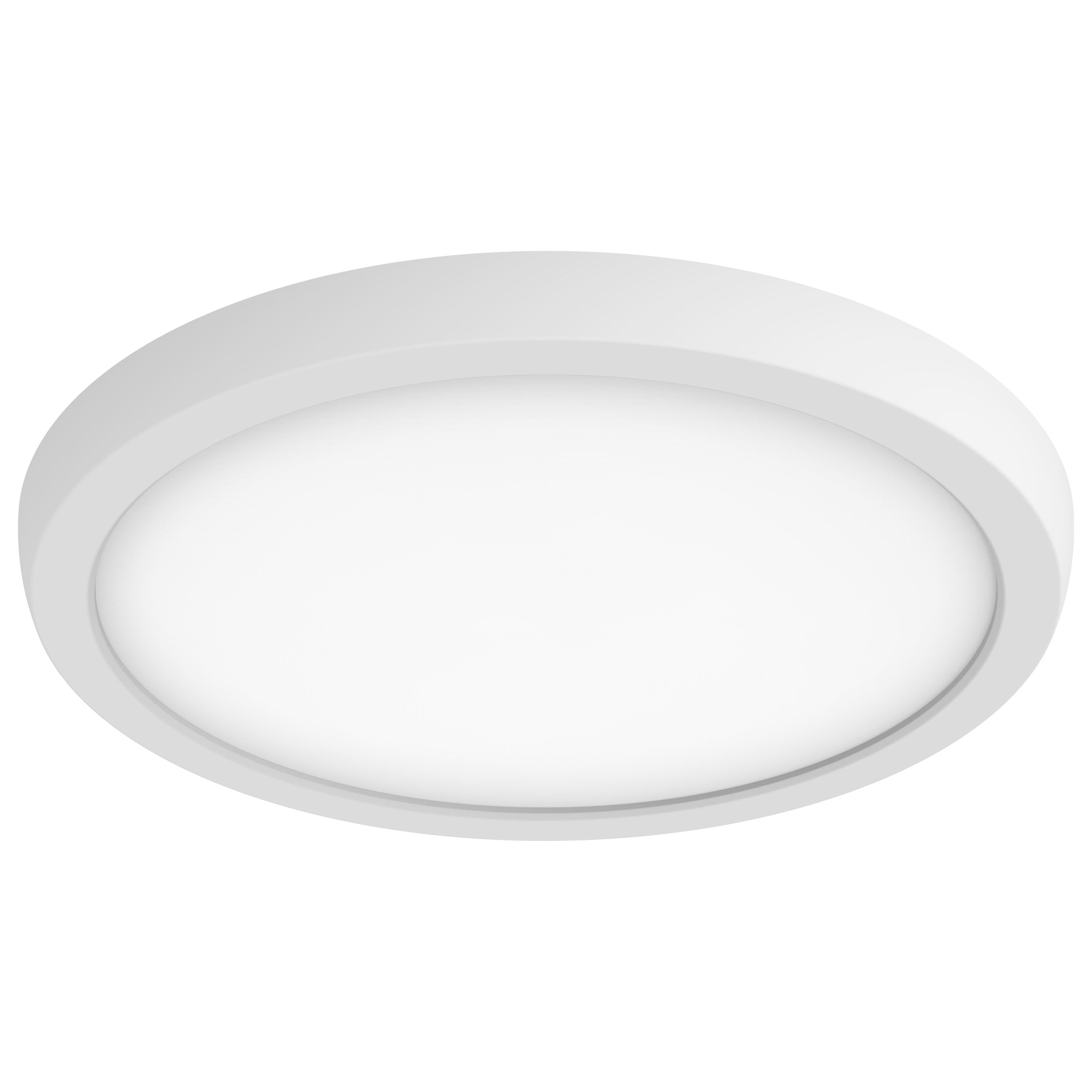 White Aluminum 9" Round LED Flush Mount Ceiling Light