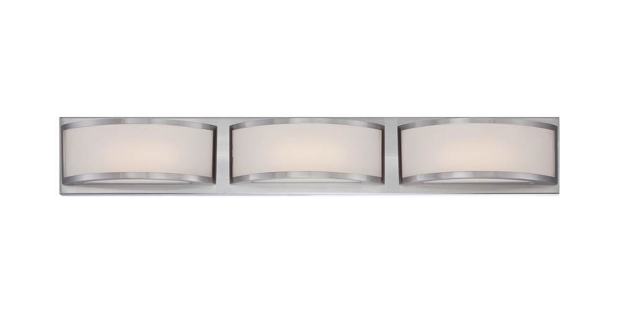 Mercer Contemporary Nickel LED Vanity Sconce, 28" Wide