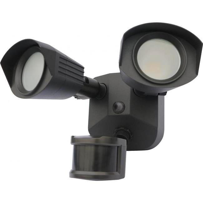 Bronze Dual Head LED Security Flood Light with Motion Sensor