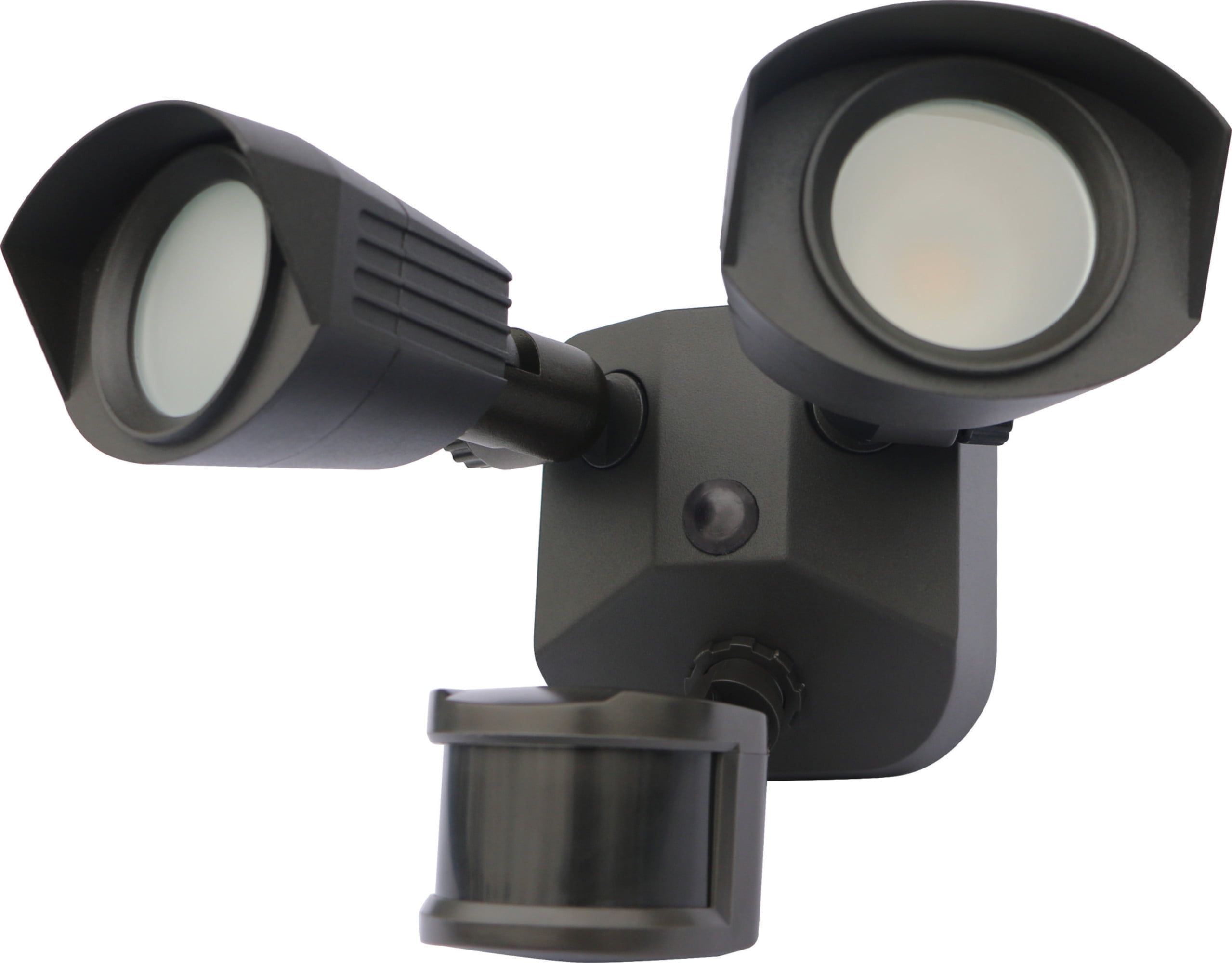Bronze Dual Head LED Security Flood Light with Motion Sensor
